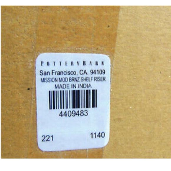 Pottery Barn Metal Shelf Riser Expandable 2 Pc Iron Set Kitchen Cupboard Storage - Picture 10 of 12